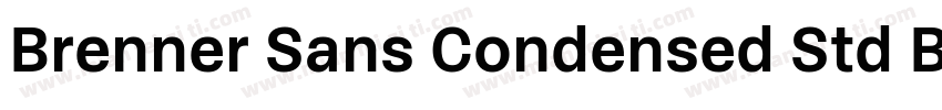 Brenner Sans Condensed Std Bold字体转换